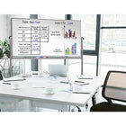 Luxor Mobile Magnetic Double-Sided Ghost Grid Whiteboard, 72" x 40"-Reversible board easily flips for twice the writing area
