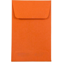 JAM Paper #1 Coin Envelopes, 2.25 x 3.5, Brite Hue Orange Recycled, 500 Pack-Coin Envelopes