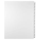 Mark Maker Legal Exhibit Index Tab Set of White Single Tabs, 1/25th Cut, Letter Size, No Holes, Number 26 - 50-White Single Tabs, 1/25th Cut