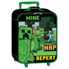 Bioworld 14" Softside Carry-on Pilot Case - Minecraft-Adjustable pull handle that extends and retracts, smooth durable zipper, inline wheels for easy mobility, and a soft handle for increased comfort