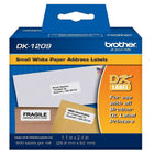 Brother DK1209 Small Address Paper Labels 1.1" x 2.4" (28.9 mm x 62 mm) - 800 Pack-28.9 mm