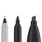 Sharpie - Project Pack - Fine/Ultra-Fine/Chisel Tip - Black - 6 Pack-Ink Colour: Black