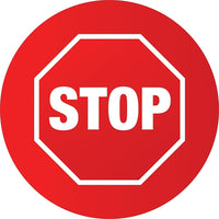Mark Maker Floor Decal 12" Diameter Circle - Stop Sign-Floor Decal