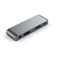 Satechi Type-C Mobile Pro Hub - Space Grey-Space Grey, Aluminum,  4-Port