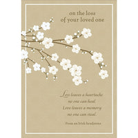 Millbrook Studios 5-3/8" x 7-3/4" On The Loss Of Your Greeting Cards and Envelopes, 18 Pack (06895)-Printed on uncoated card stock