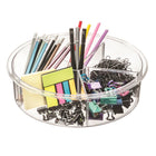 Gry Mattr Acrylic Rotatable Box with 5 Spacer Layer - 12"L x 12"W x 3.3"D - Clear-Easily spins and turns