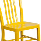 Flash Furniture Commercial Grade Metal Indoor-Outdoor Chair - Yellow-Galvanized Steel Construction