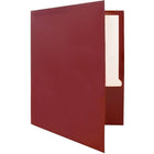 JAM Paper Glossy Two Pocket Presentation Folders, Maroon Burgundy, 100 Pack (V0312403B)-Finish: glossy