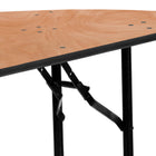 Flash Furniture 48" Half-Round Wood Folding Banquet Table-Seats up to 3 Adults