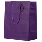 JAM Paper Gift Bags with Rope Handles - Large - 10" x 13" x 5" - Purple Matte - 3 Pack-Quantity: 3 Bags Per Pack, Sturdy construction allows for you to fold and reuse bags later.