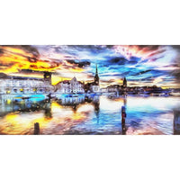 Designart Venise Cityscape Gallery-Wrapped Canvas Art, (PT2047-32X16)-Print