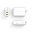 Adam Elements OMNIA 100W Multiport Super Charging Kit Charger - USB-C & USB-A Ports - White-PD 3.0 / QC 3.0 Fast-Charging Protocol