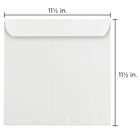 JAM Paper 11.5 x 11. 5 Square Envelopes, White, 1000 Pack (03992321C)-Closure: Gum