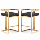 Plata Decor Harvey II Stools - Gold/Black - 2 Pack-Counter stool