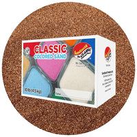 Sandtastik Classic Coloured Sand, 10 lb (4.5 kg) Box, Brown-Fine grain with natural sparkle throughout