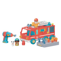 Educational Insights Design & Drill Bolt Buddies Fire Truck - Assorted-Drilling construction play set: kids use a real, working, kid-safe toy drill to build their very own firetruck, complete with hinged ladder and fire and water toppers, then pop the bolt buddy firefighter, fire chief, and dalmatian dog pal onto the truck and race into pretend play fun! Great way to introduce early STEM skills