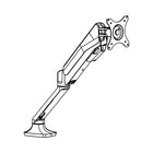 Heartwood 100-MA1 Pneumatic Single LCD Monitor Arm, Black-Max. 27", 19.8 LB monitor