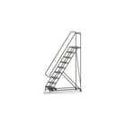 Tri-Arc Manufacturing Aluminum Rolling Ladder, Step Width: 24", Step Type: Ribbed, No. of Steps: 9 (WLAR109244)-No. of Steps: 9