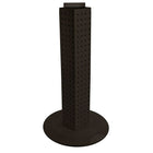 Azar Displays 24" x 4" x 4" 4-Sided Revolving Pegboard Counter Display, Black Solid (700222-BLK)-Interlocking four-sided pegboard tower and 14-1/2" diameter revolving clear plastic base