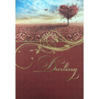 Rosedale 5-1/2" x 8" Darling Anniversary Greeting Cards And Envelopes, 12 Pack (15112)-Printed on premium uncoated card stock