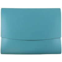 JAM Paper Italian Leather Portfolio with Snap Closure, 10.5" x 13" x 0.75, Teal, 12 Pack (233329922b)-Leather portfolio