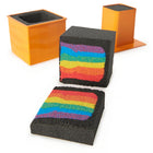 Kinetic Sand Sandisfactory Set - 2 lbs - Colored and Black Sand-4 colors to mix and play: Includes red, blue, yellow and rare black sand! Mix two or more colored sand together to create new colors! Use the tools to create and reveal surprising designs!