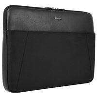 Targus Corporate 14" Sleeve, Black-Front, zippered pockets for accessories & other essentials