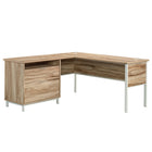 Sauder Portage Park L-Shaped Desk - Kiln Acacia (427478)-L-Shaped Desk