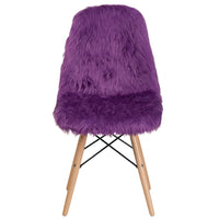 Flash Furniture Shaggy Dog Purple Accent Chair-Accent Side Chair