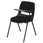 Flash Furniture Padded Ergonomic Shell Chair with Left Handed Flip-Up Tablet Arm, Black-Compact Size Desk
