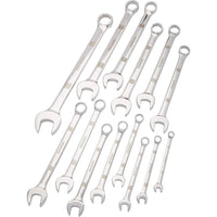 Dynamic Tools 14 Piece SAE Combination Wrench Set, Mirror Chrome Finish, 3/8" - 1-1/4"-Contains: 3/8", 7/16", 1/2", 9/16", 5/8", 11/16", 3/4", 13/16", 7/8", 15/16", 1", 1-1/16", 1-1/8", 1-1/4"