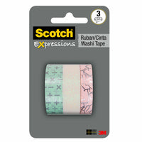 Scotch Expressions Washi Tape - Assorted Sizes - Multi-pack - 3 Rolls/Pack (C1017-3-P14)-Washi Tape