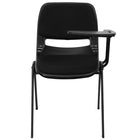 Flash Furniture Padded Ergonomic Shell Chair with Left Handed Flip-Up Tablet Arm - Black-Set of 5 Multipurpose Tablet Arm Chairs