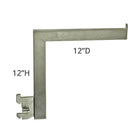 Azar Displays Gooseneck Bracket (300961)-Satin nickel