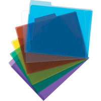 Staples Poly Transparent File Folders - Letter Size - 8-1/2" x 11" - Assorted Colours-8-1/2" x 11" (Letter size)