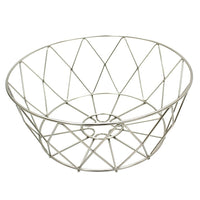 Cathay Importers Satin Chrome Round Wire Basket, 5"H x 12"Dia-Dimensions: 5" H x 12"Dia.