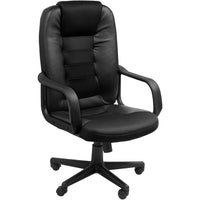 Xtech Toulouse Excecutive Office Chair with Armrests - Black-Lumbar cushioning supports your lower back and enhances the natural curve of the spine