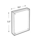 Azar Displays 5.5" x 8.5" Vertical/Horizontal Block Acrylic Sign Holder, Clear (104435)-Strong, durable silver magnets in each corner
