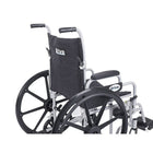 Drive Medical Poly Fly Transport Chair with Swing away Footrest, 20" Seat Size-Quick-release 24" wheels can be removed to transition self-propelled chair to a transport chair