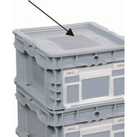 Orbis FlipakTM Polyethylene Plastic (PE) Distribution Containers, 24.0" x 15.0", Grey, 6 Pack-Pack includes lids only.  Containers not included