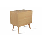 Koble Ralph Retro-Style Smart Side Table with Qi Wireless Charging - Oak-Partial assembly