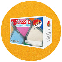 Sandtastik Classic Coloured Sand, 10 lb (4.5 kg) Box, Fluorescent Orange-Fine grain with natural sparkle throughout
