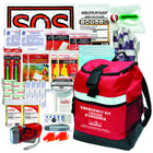 First Aid Central Two Person 72 Hour Emergency Survival Kit - Red Nylon Backpack-2 person, 72 hours