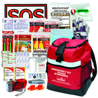 First Aid Central Two Person 72 Hour Emergency Survival Kit - Red Nylon Backpack-2 person, 72 hours