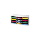 Fellowes 12 Compartment Literature Sorter, 12-9/10" x 29" x 11-9/10", Dove Grey-Twelve sorting compartments keep literature, active files and forms handy