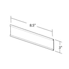 Azar Displays 3" x 8.5" Plastic Adhesive-Back C-Channel Nameplates, Clear, 10 Pack (199611)-Adhesive tape on the back for hanging on practically any surface