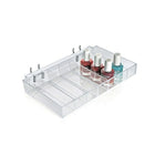 Azar Displays 10"W x 1.5"H x 6"D Nail Polish Tray, 2 Pack (225567)-Dimensions: 10"W x 1.25"H x 6"D