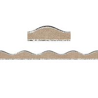Ashley12' Magnetic Border, Burlap Scribble, 72 Pack-Classroom Decoration