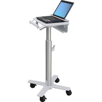Ergotron StyleView Laptop Cart, White, Aluminum, (SV10-1100-0)-Platform Length: 18