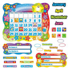 TREND enterprises, Inc. Star Calendar Bulletin Board Set-Cheerful set includes months, multicultural holidays, weather and season labels, and more.